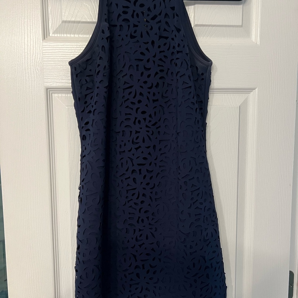 Lilly Pulitzer Blue Halter Sheath Mini Dress